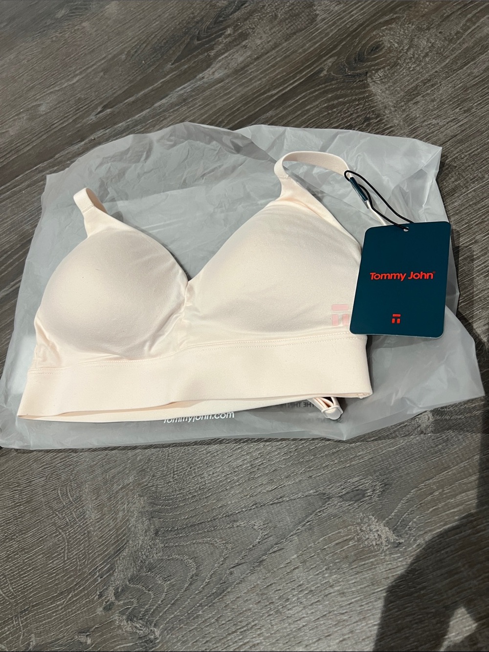 NWT Tommy John - Second Skin Triangle Bralette, blush